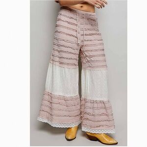 🎉 POL “ PHILADELPHIA 3 “ POL LACE PANTS WITH EYELET DETAIL 89